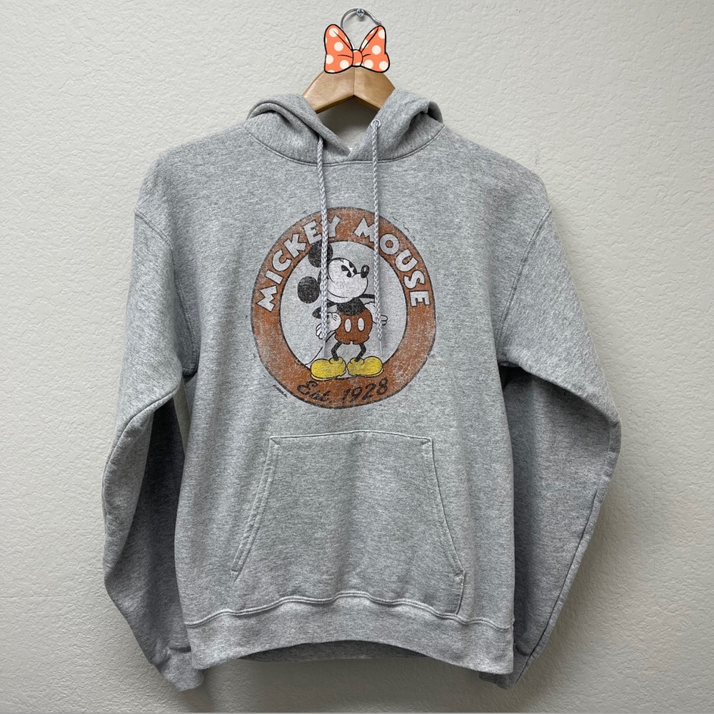 DISNEY PARKS Vintage Wash Disneyland Mickey Mouse Grey Hoodie
Size Small
